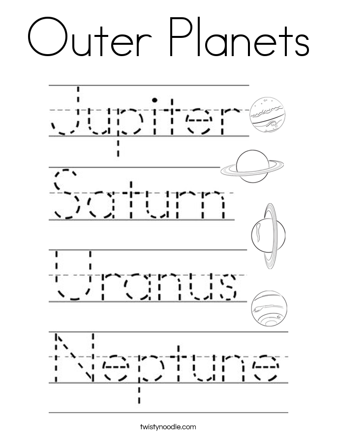 Outer Planets Coloring Page