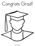 Congrats Grad! Coloring Page