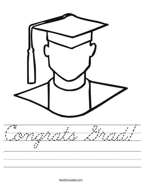 Outline of Boy Graduate Worksheet