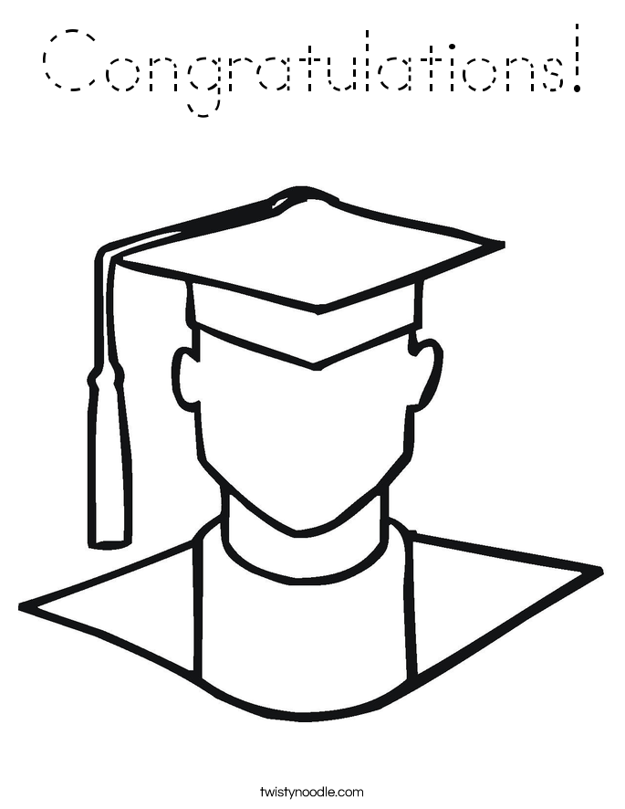 Congratulations! Coloring Page