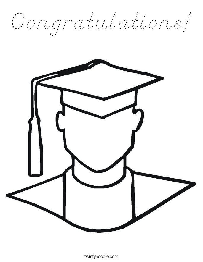 Congratulations! Coloring Page