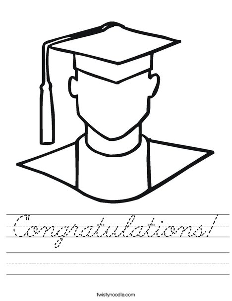 Outline of Boy Graduate Worksheet