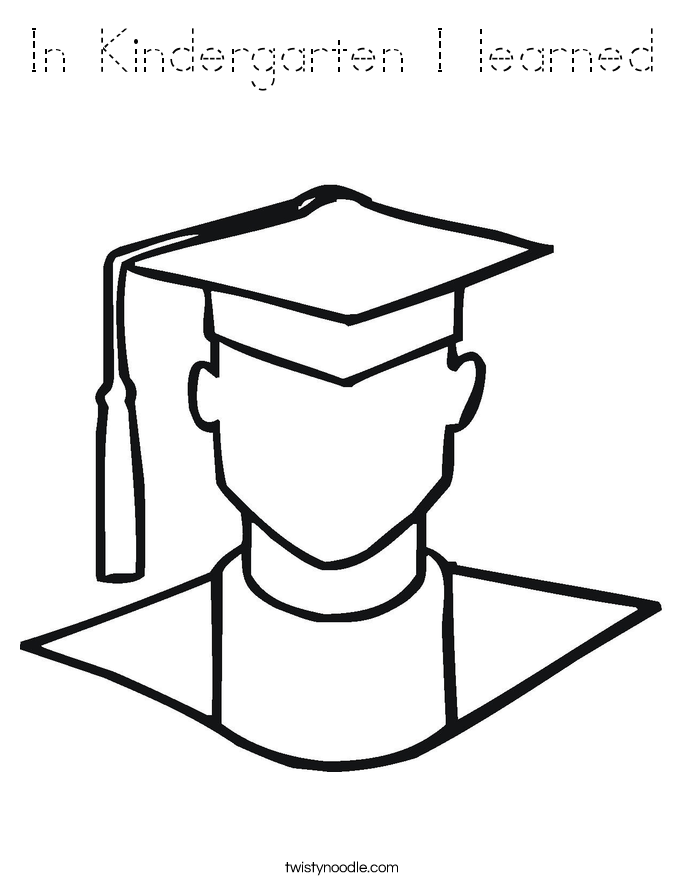 In Kindergarten I learned Coloring Page