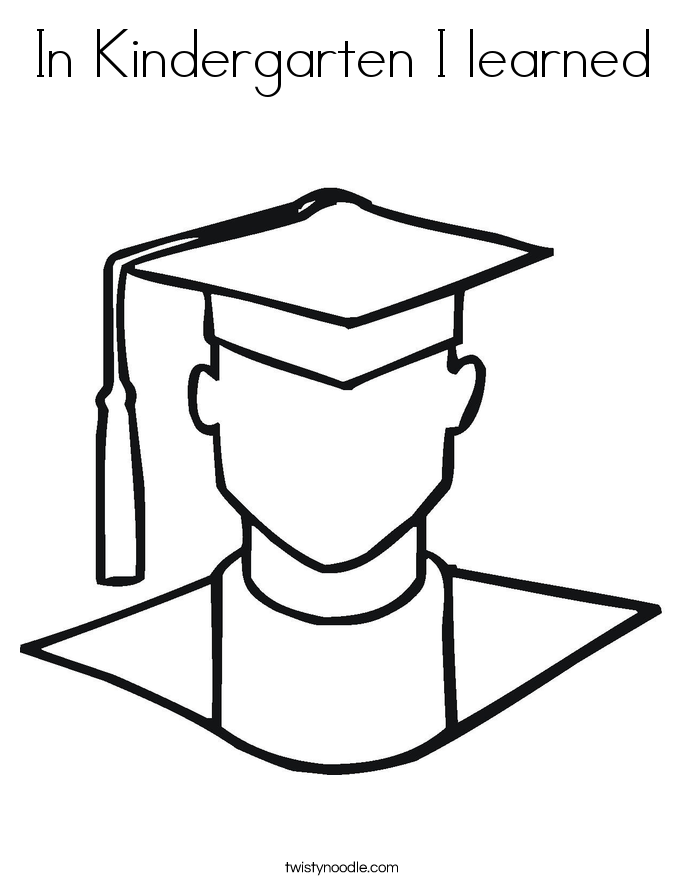 In Kindergarten I learned Coloring Page