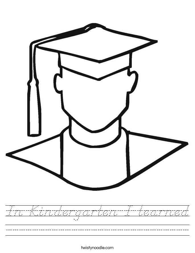 In Kindergarten I learned Worksheet