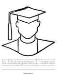 In Kindergarten I learned Worksheet