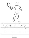 Sports Day Worksheet - Twisty Noodle