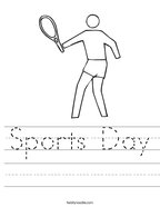 Sports Day Handwriting Sheet