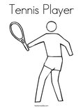 Tennis Player Coloring Page