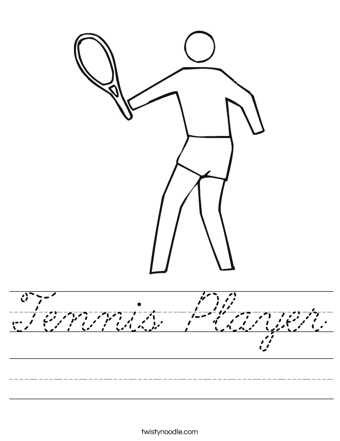 Tennis Player Worksheet