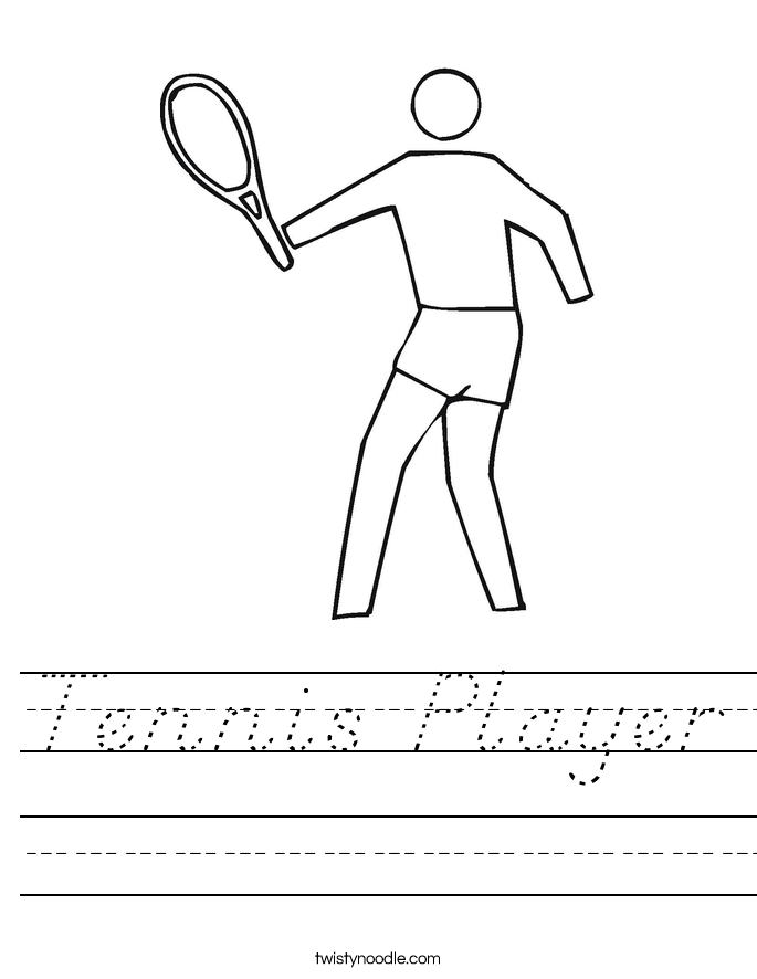 Tennis Player Worksheet