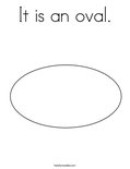 It is an oval. Coloring Page