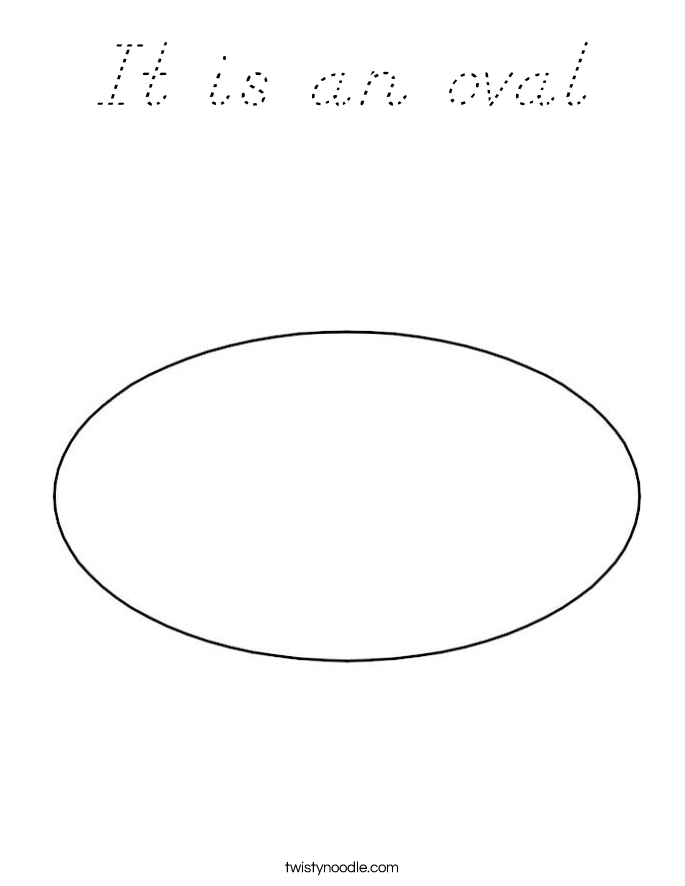 It is an oval Coloring Page