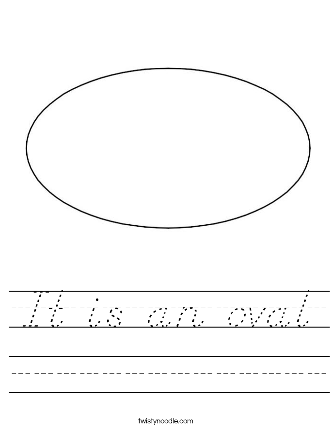 It is an oval Worksheet