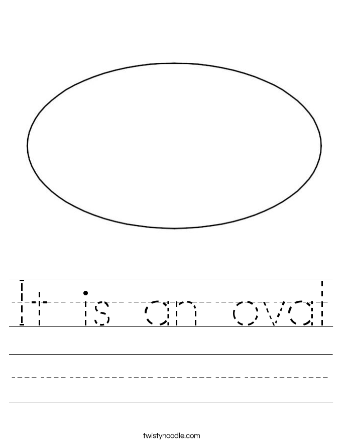 It is an oval Worksheet