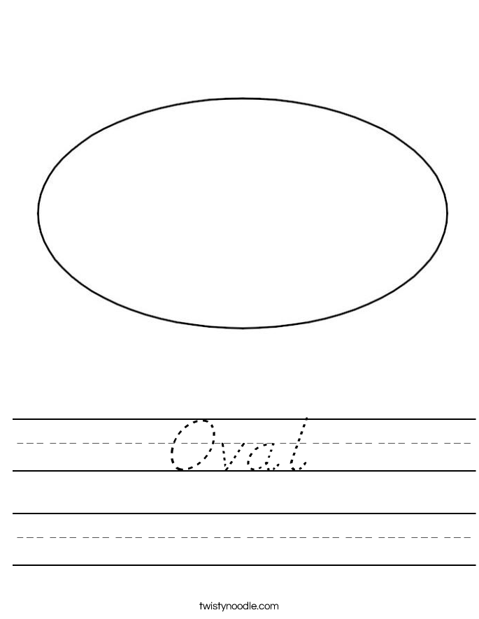 Oval Worksheet