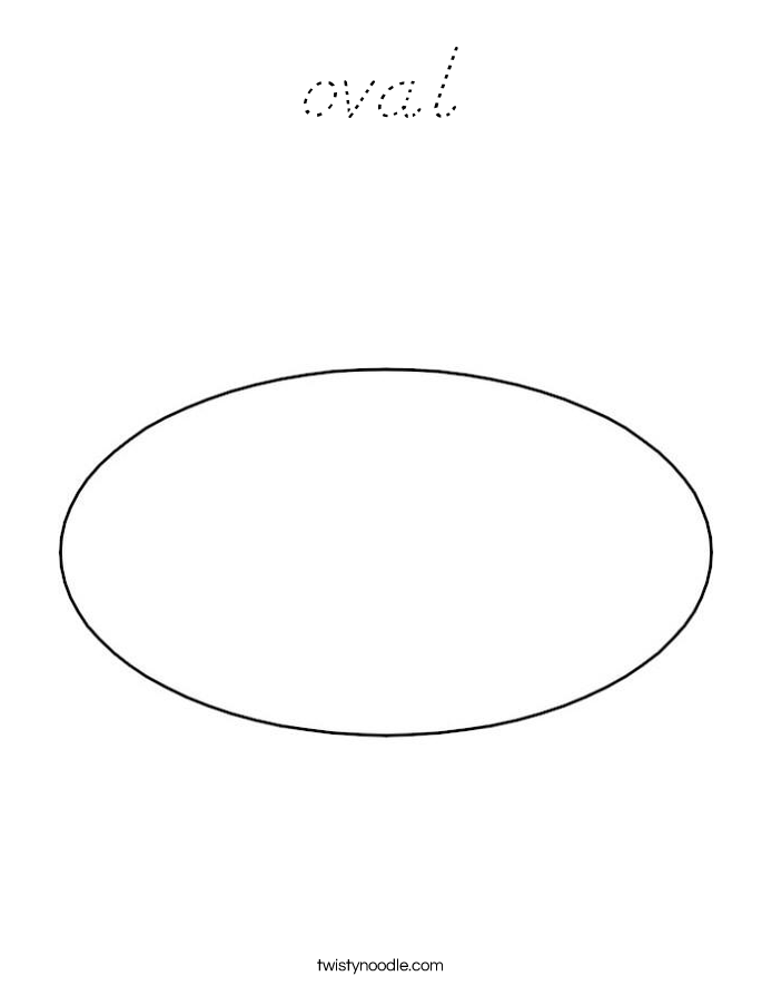 oval Coloring Page