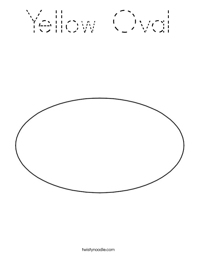 Yellow Oval Coloring Page