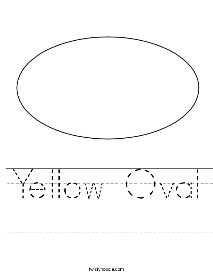 Yellow Oval Worksheet