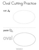 Oval Cutting Practice Coloring Page