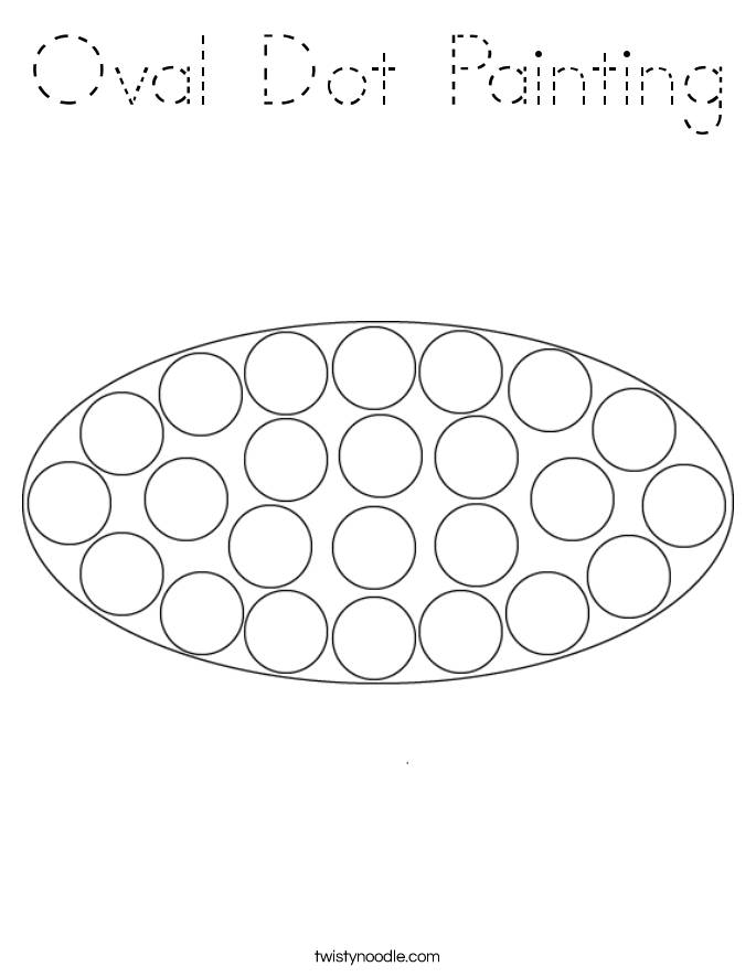 Oval Dot Painting Coloring Page Tracing Twisty Noodle Oval Dot Painting Coloring Page Tracing Twisty Noodle