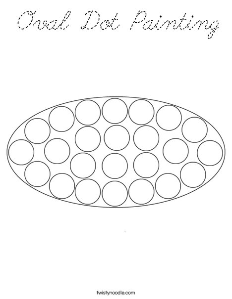 Oval Dot Painting Coloring Page