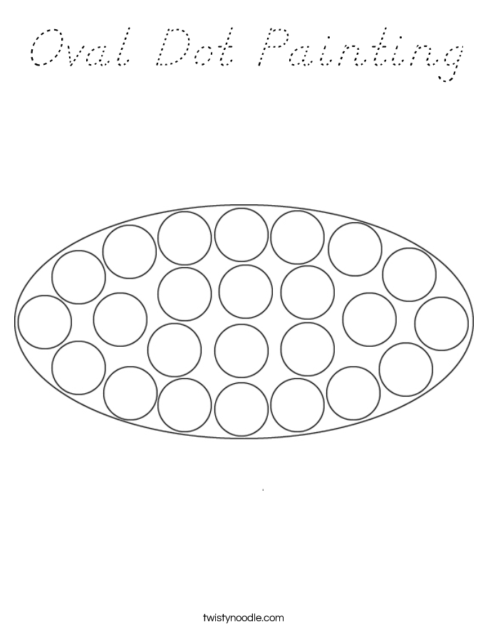 Oval Dot Painting Coloring Page