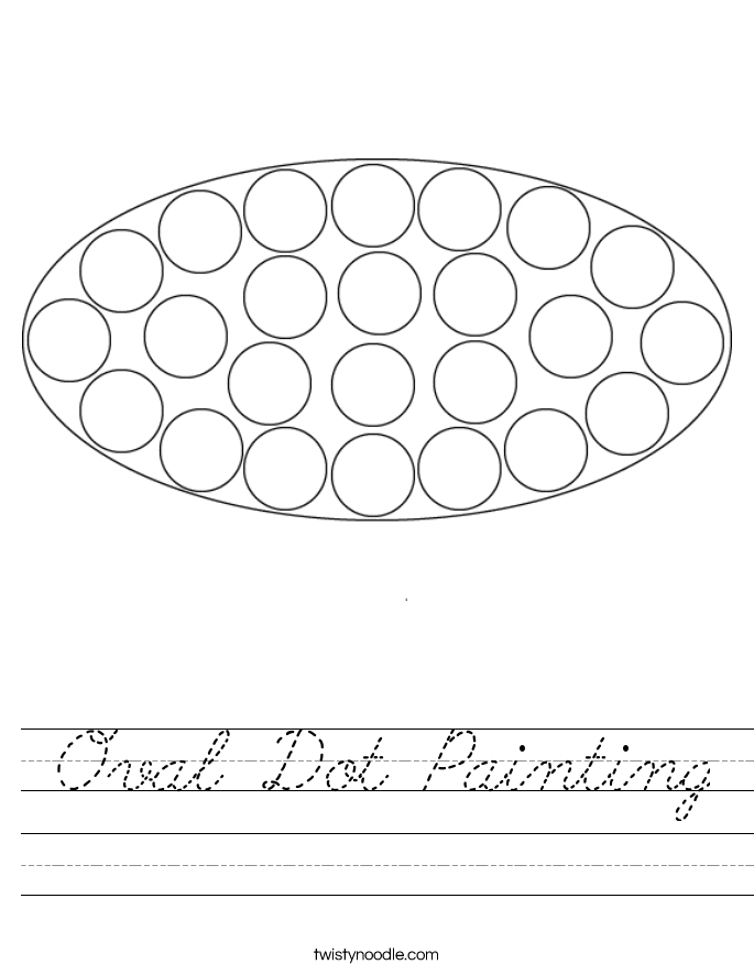 Oval Dot Painting Worksheet