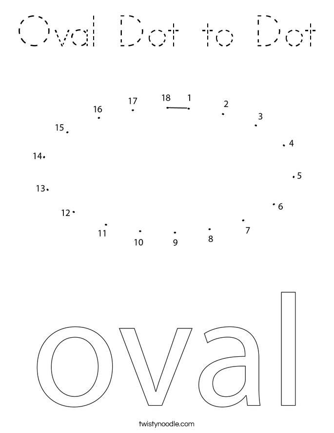 Oval Dot to Dot Coloring Page