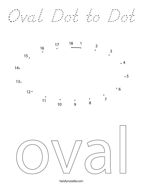 Oval Dot to Dot Coloring Page