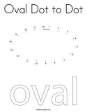 Oval Dot to Dot Coloring Page