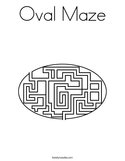 Oval Maze Coloring Page
