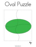 Oval Puzzle Coloring Page