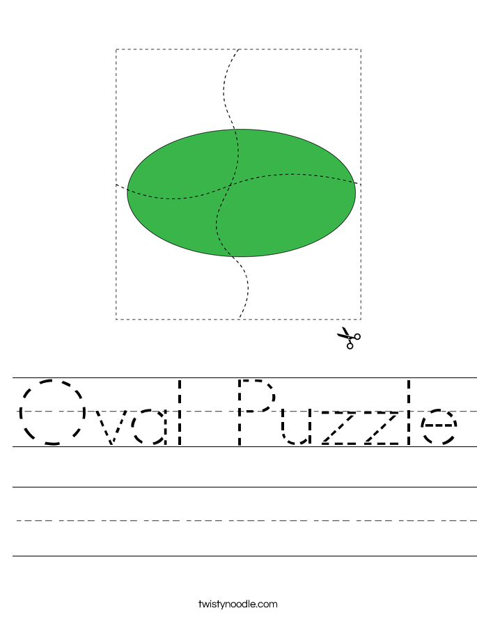 Oval Puzzle Worksheet