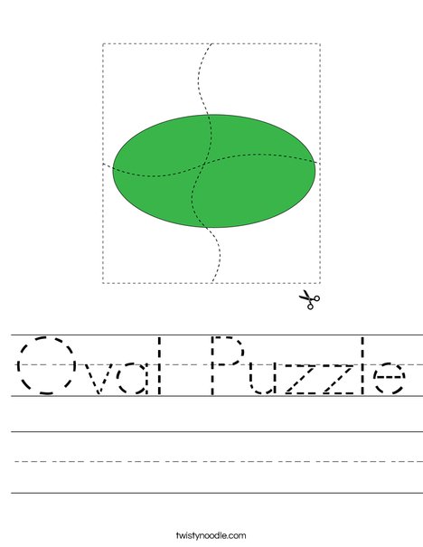 Oval Puzzle Worksheet