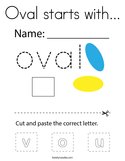 Oval starts with Coloring Page