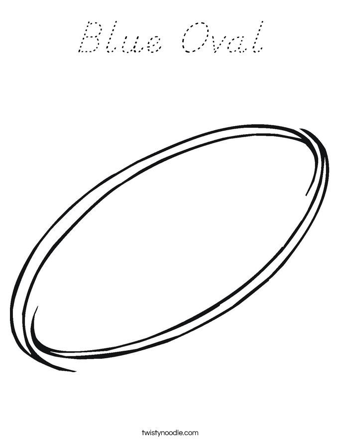 Blue Oval Coloring Page