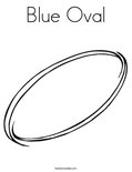 Blue Oval Coloring Page