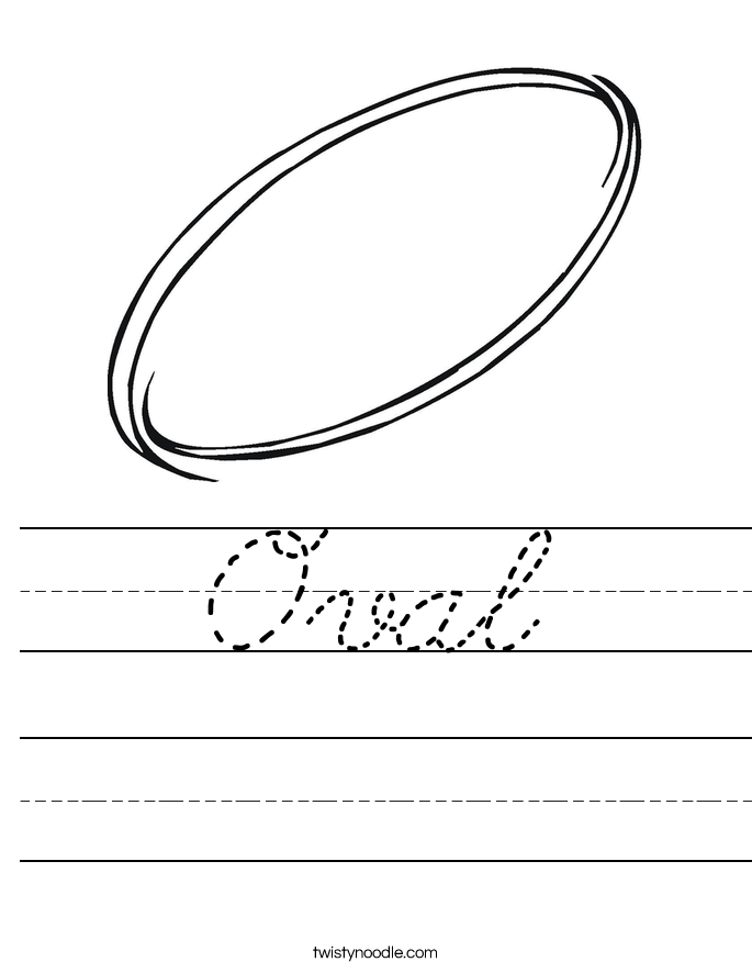 Oval Worksheet