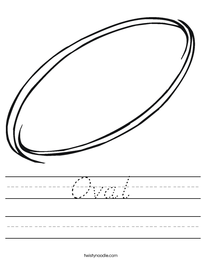 Oval Worksheet