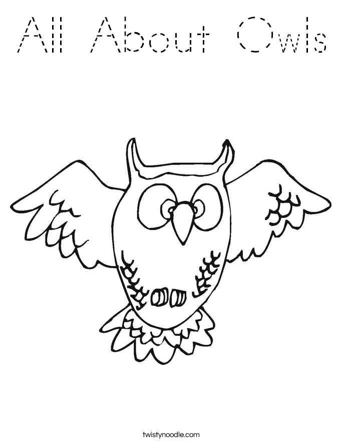 All About Owls Coloring Page