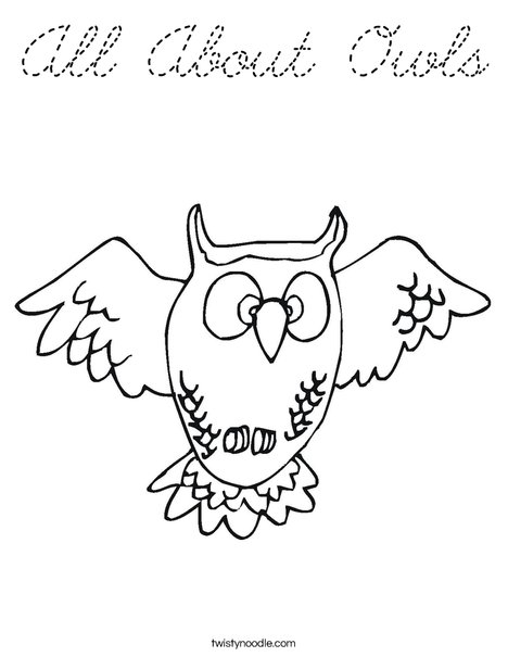 Flying Owl Coloring Page