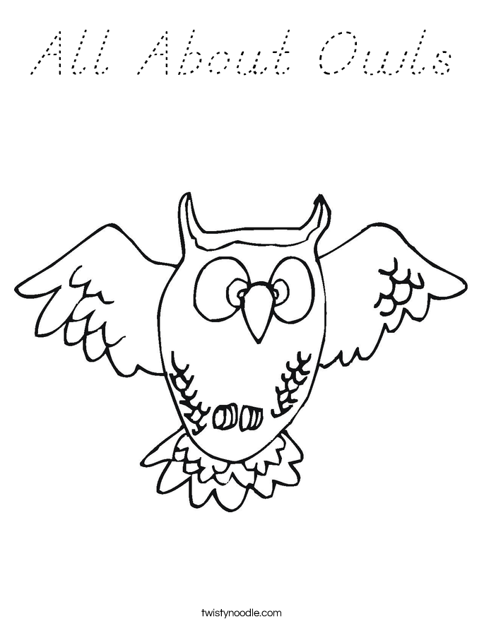 All About Owls Coloring Page