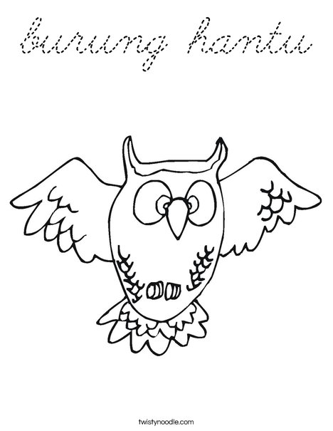 Flying Owl Coloring Page