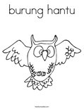 burung hantu Coloring Page