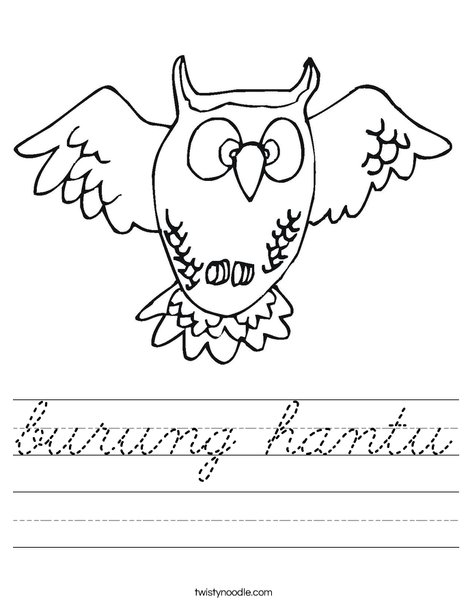 Flying Owl Worksheet