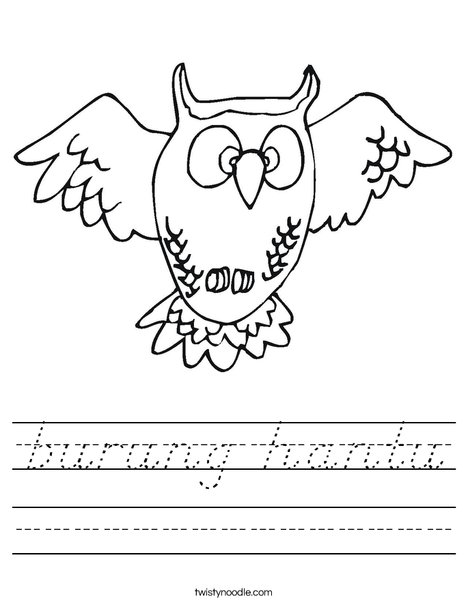 Flying Owl Worksheet