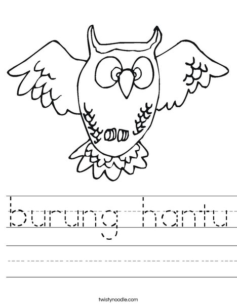 Flying Owl Worksheet