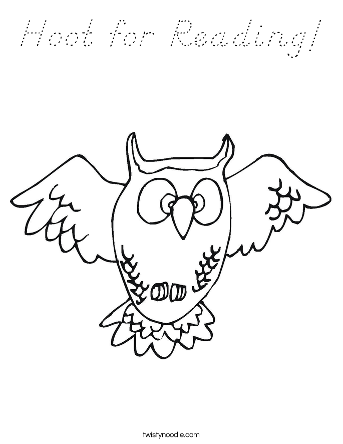 Hoot for Reading! Coloring Page