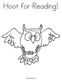 Hoot for Reading Coloring Page